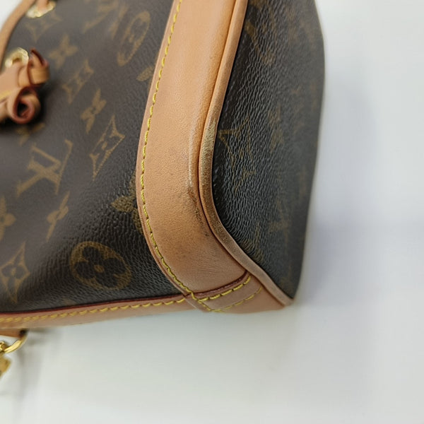NOÉ Nano Monogram Coated Canvas Brown