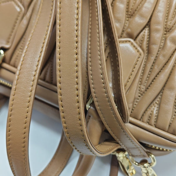 Arcadie Matelassé Large Quilted Lambskin Brown