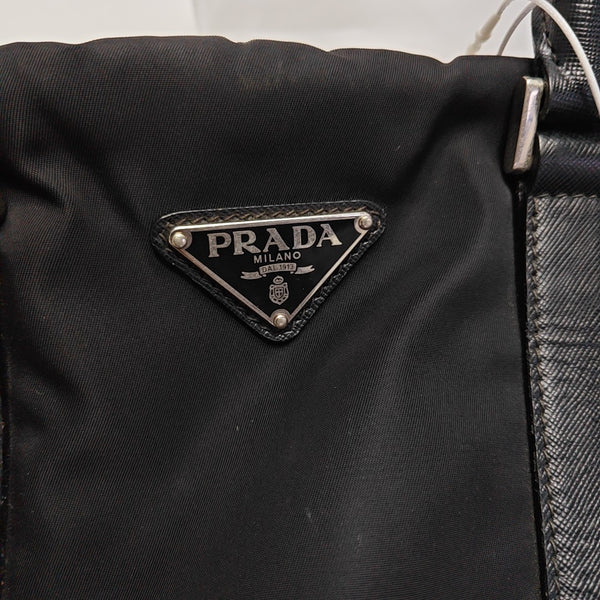 Nylon Top Handle Bag Black