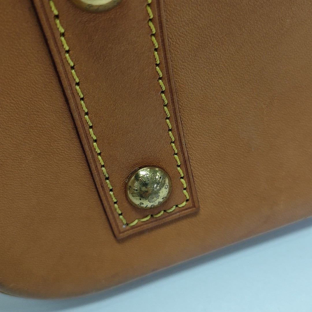 ALMA BB Monogram Coated Canvas Brown