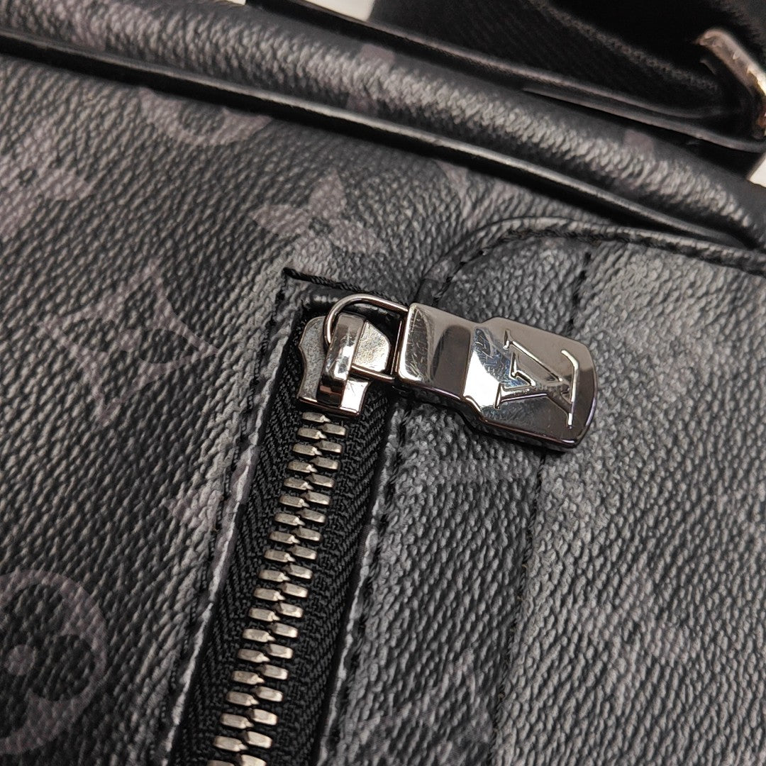 DISTRICT MM Monogram Coated Canvas Black