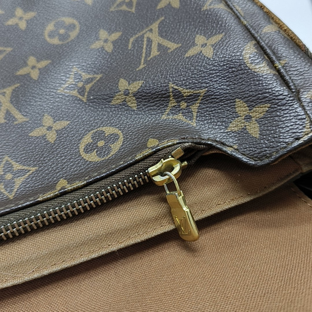 VINTAGE BEAUBOURG MM Monogram Coated Canvas Brown