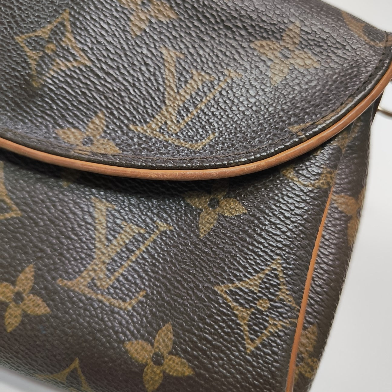 Monogram Coated Canvas Shoulder Bag Brown