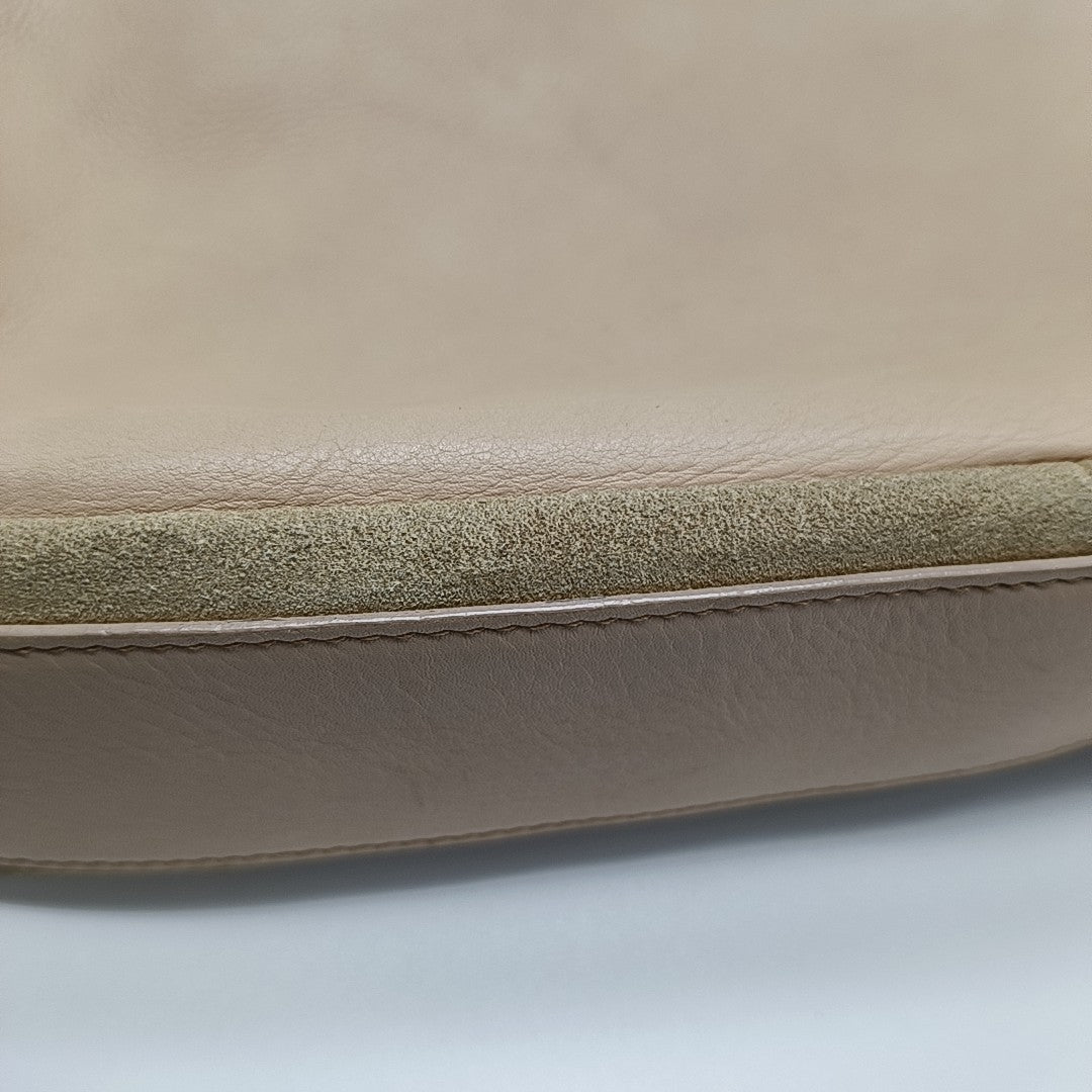 Calfskin Shoulder Bag Beige
