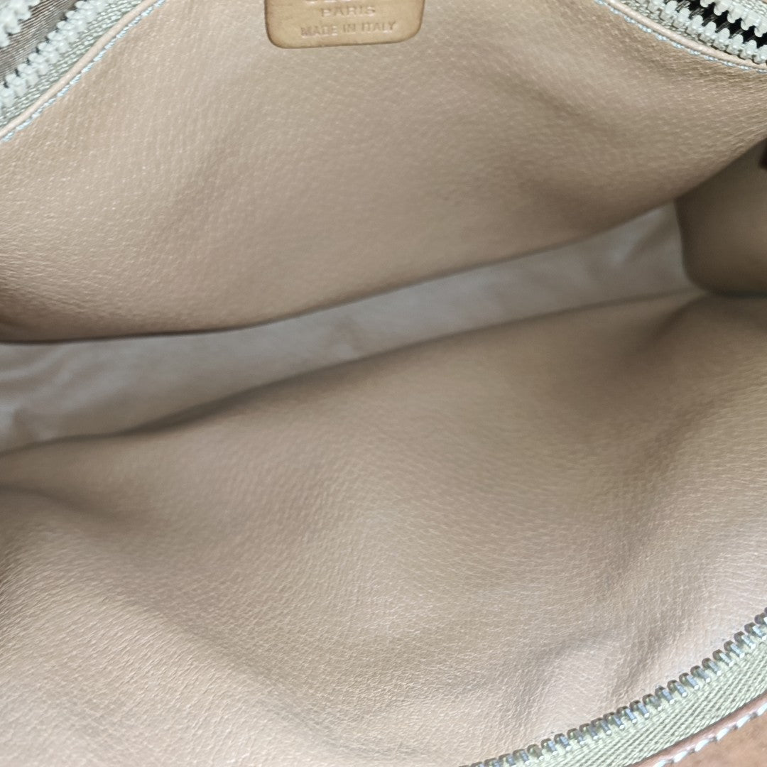 MACADAM CLUTCHES Coated Canvas Brown