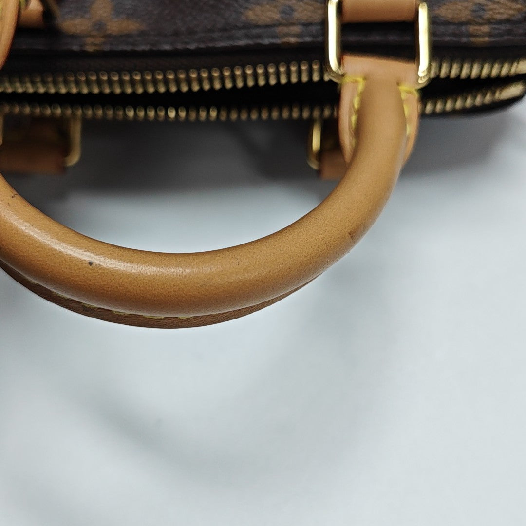 SPEEDY Nano Monogram Coated Canvas Brown