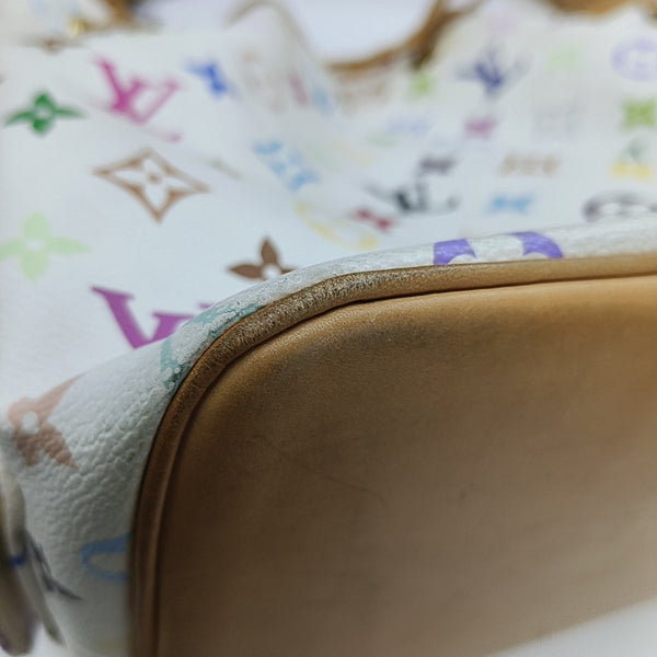 LV × TM NÉONOÉ MM Monogram Coated Canvas White