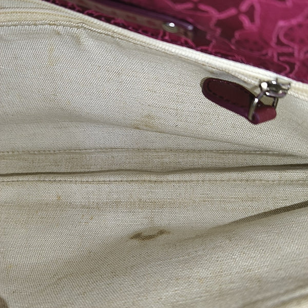 Coated Canvas Shoulder Bag Red