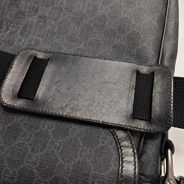 Monogram Coated Canvas Shoulder Bag Black