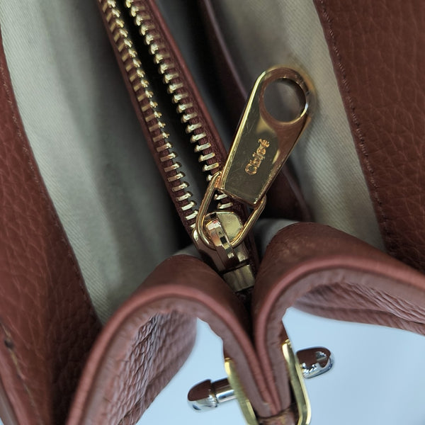 Aby Small Calfskin Brown