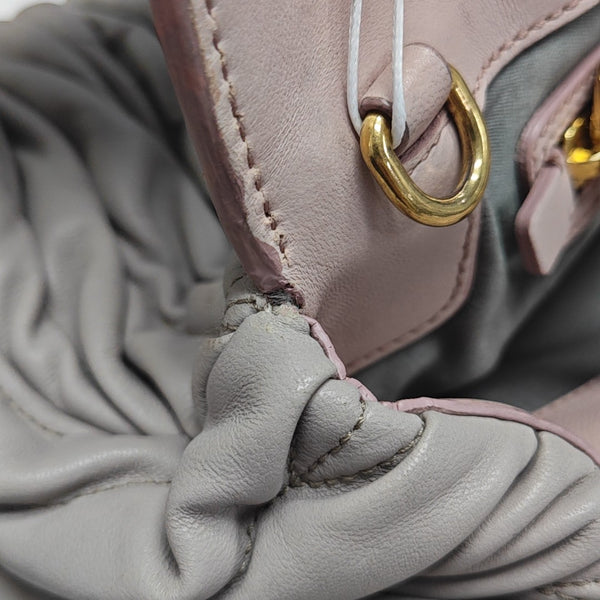 Quilted Lambskin Tote Bag Gray