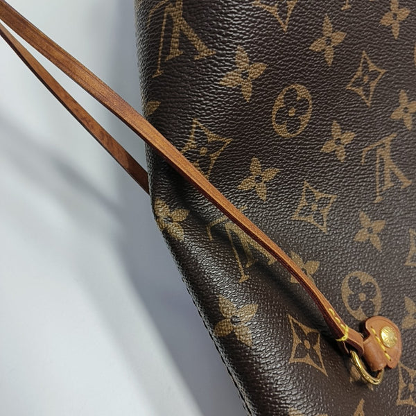NEVERFULL MM Monogram Coated Canvas Brown