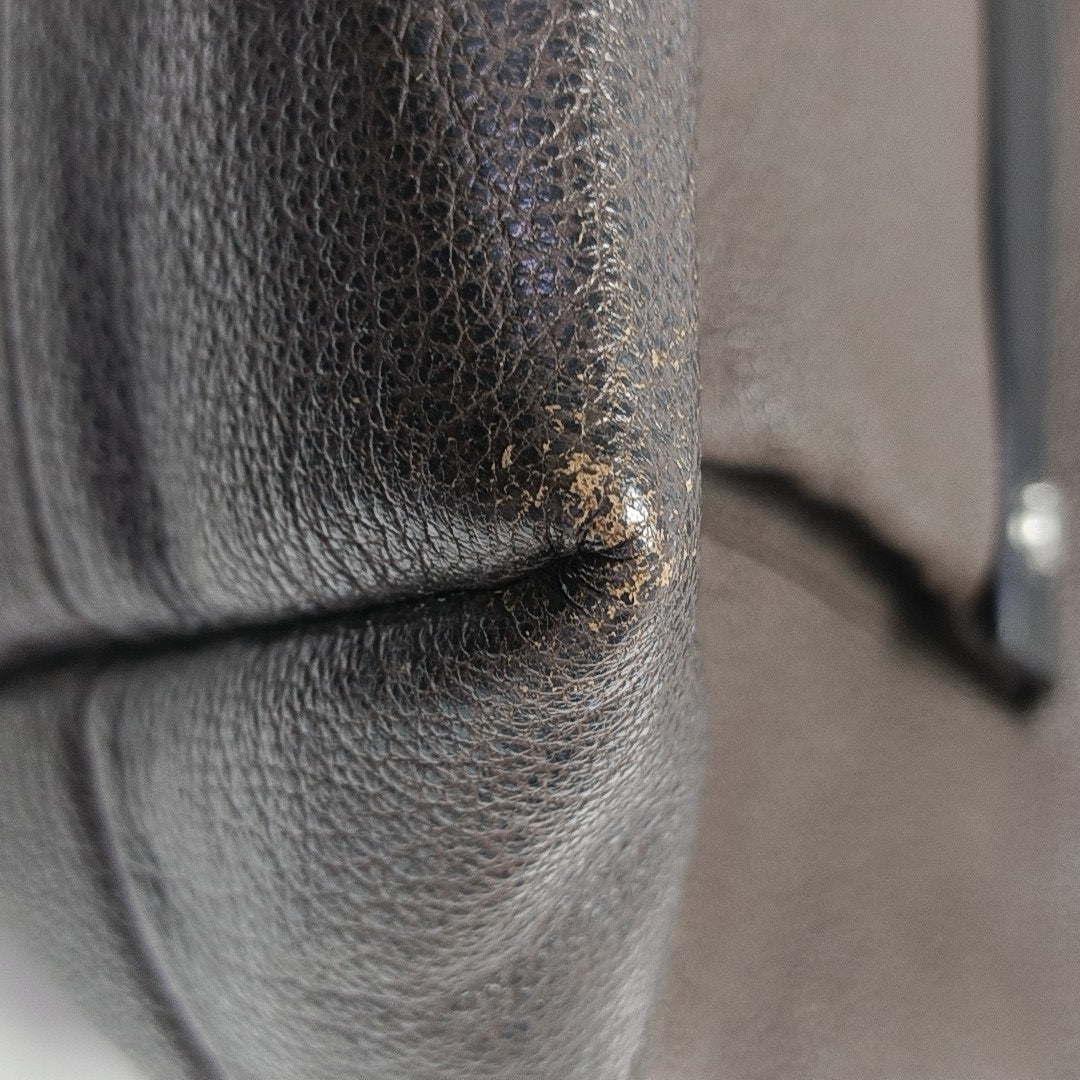 Calfskin Top Handle Bag Brown