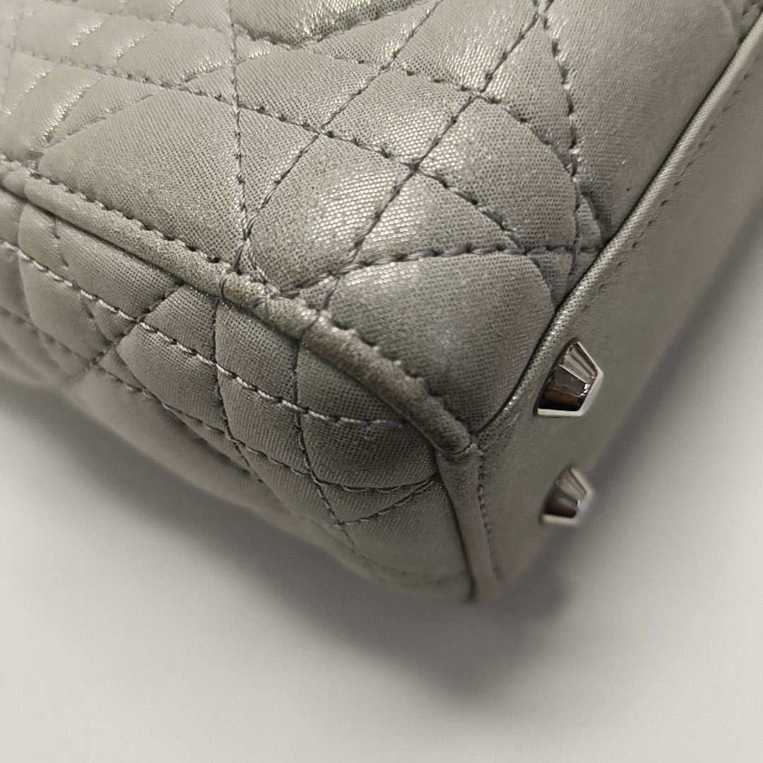 Lady Dior Mini Cannage Lambskin Gray
