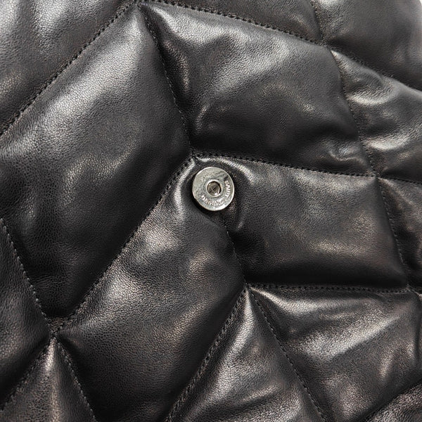 PUFFER Medium Chevron Lambskin Black