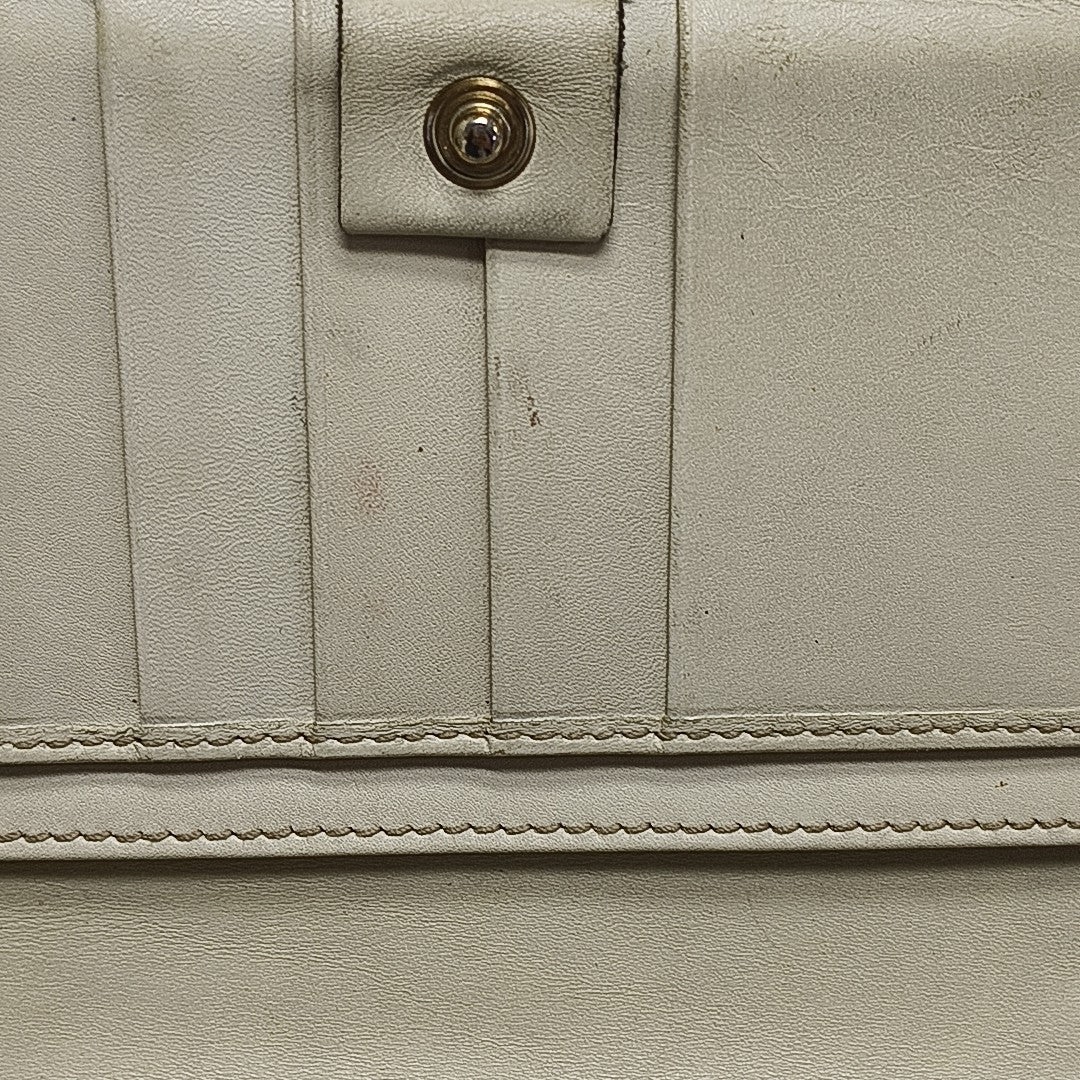 Monogram Calfskin Top Handle Bag Beige