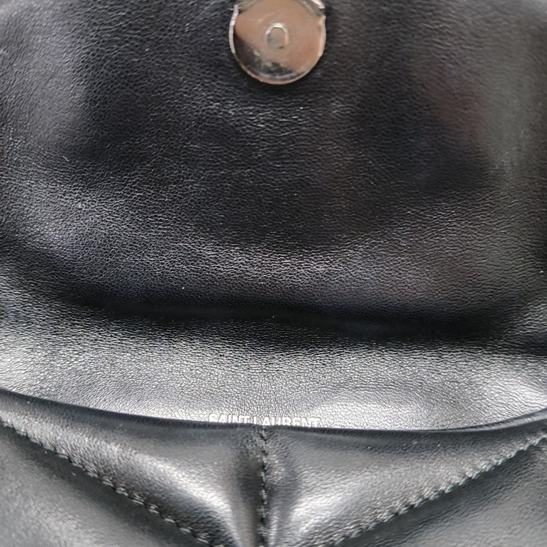 Quilted Calfskin Shoulder Bag Black