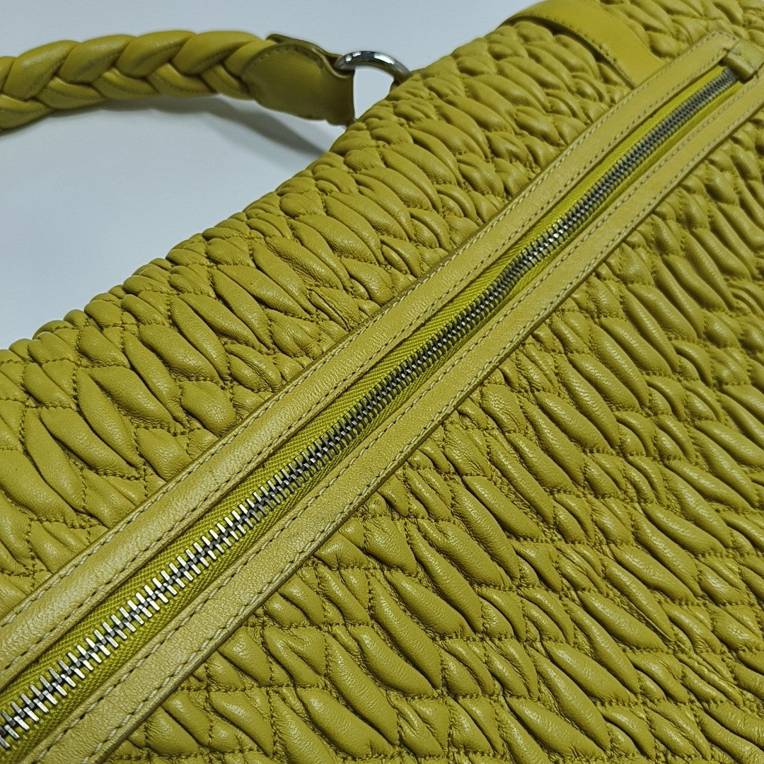 Quilted Lambskin Shoulder Bag Yellow