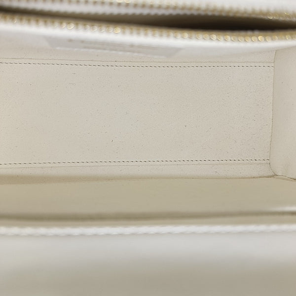 Authenticated pre-owned  Lady D-Lite Medium Cannage Fabric White - Shoulder Bag at Looply