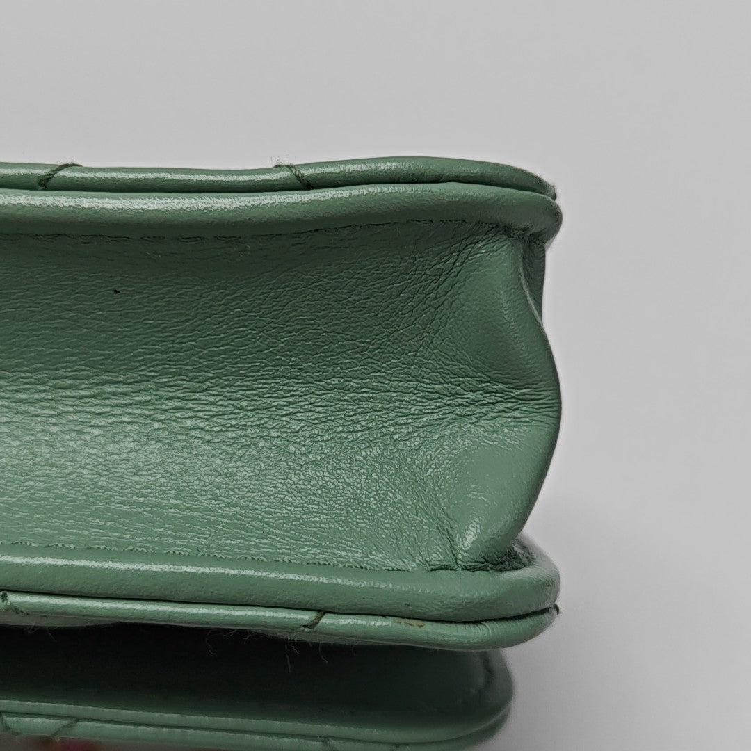 WOC Quilted Calfskin Green