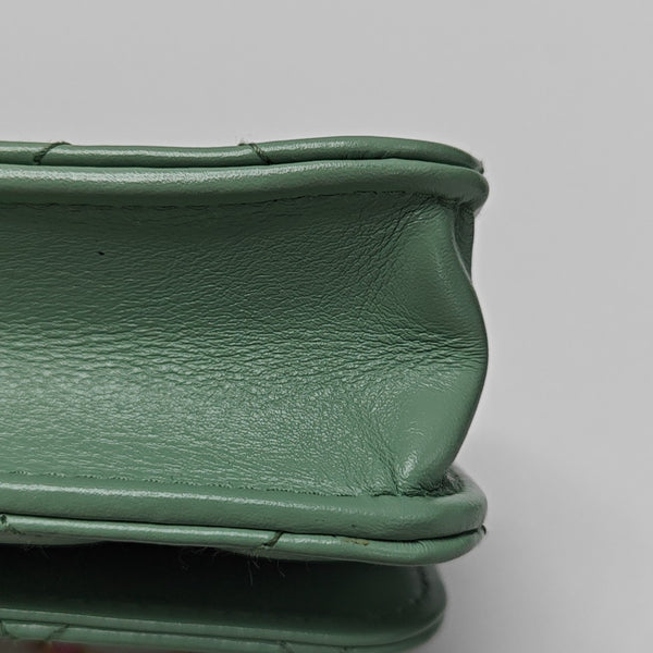 WOC Quilted Calfskin Green