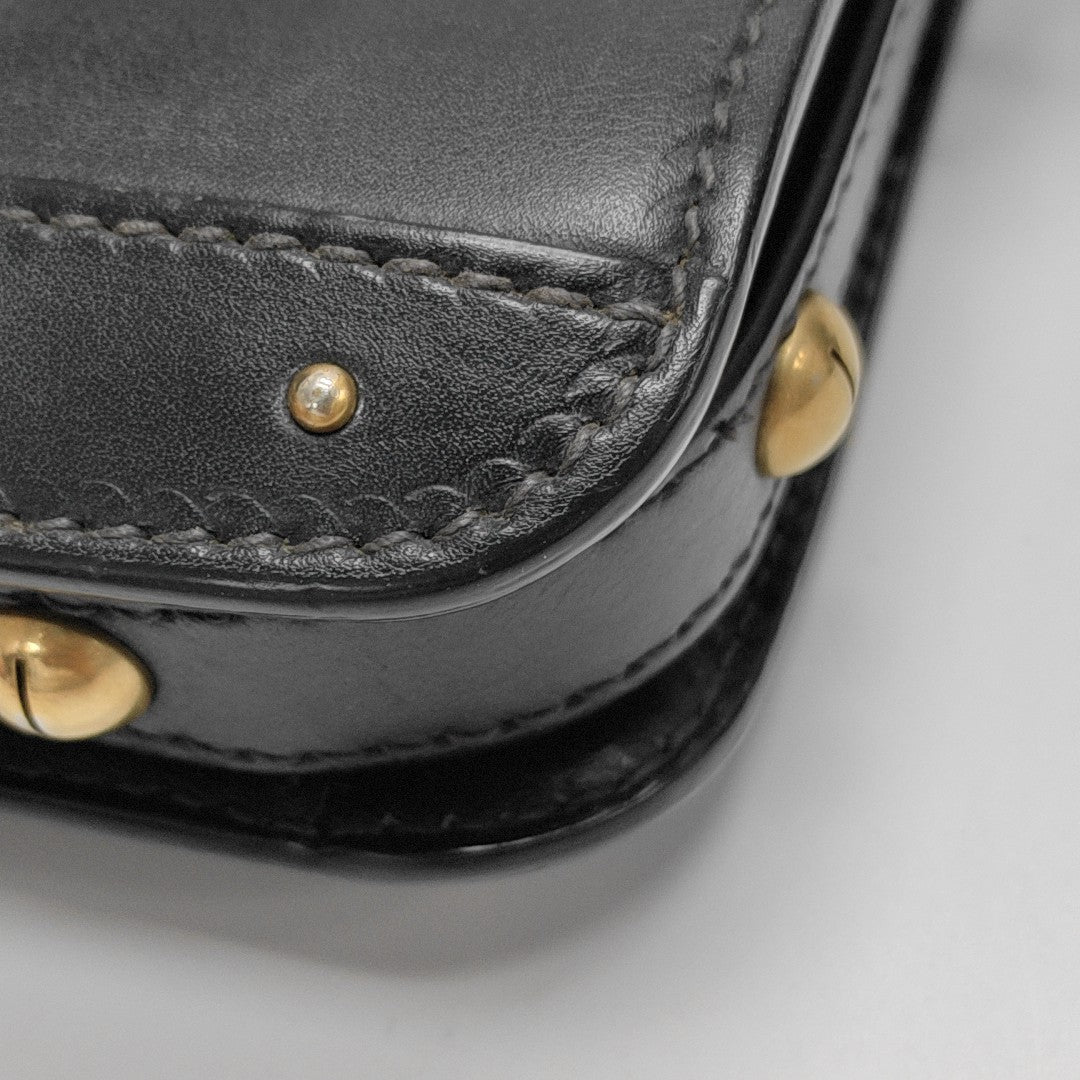 Calfskin Shoulder Bag Black