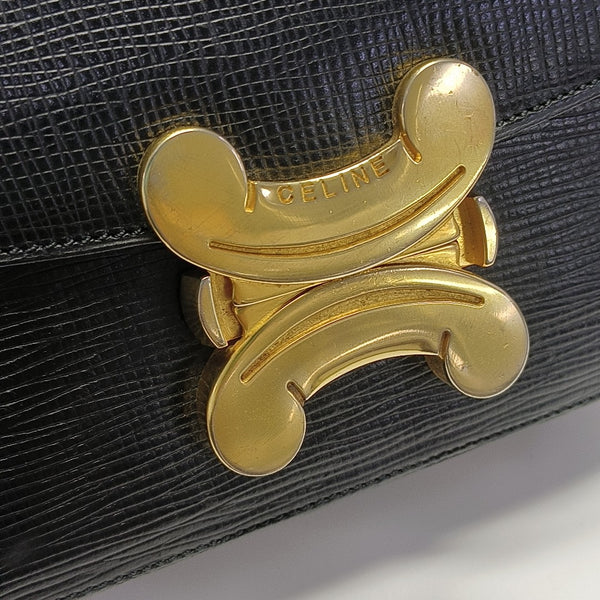 Calfskin Top Handle Bag Black