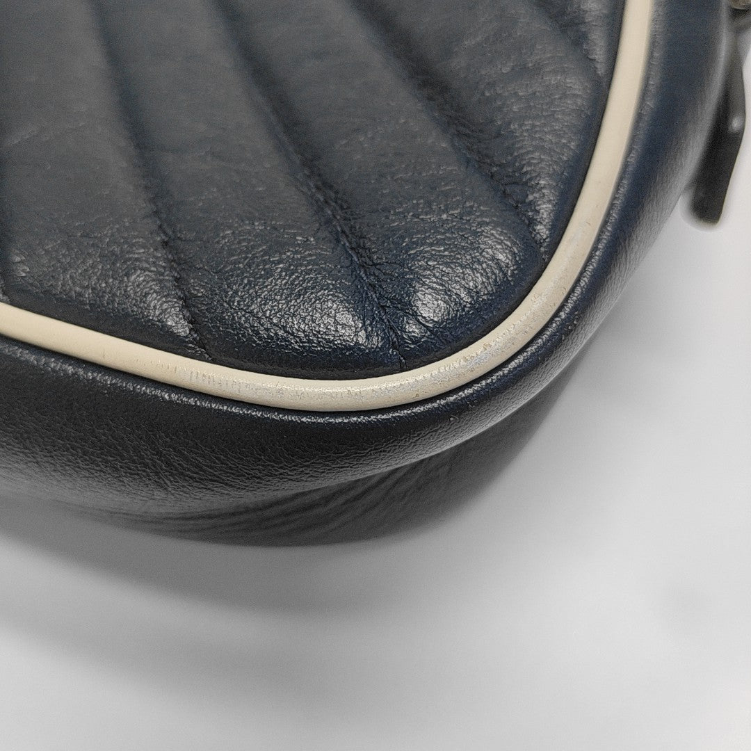 GG Marmont Small Quilted Calfskin Blue