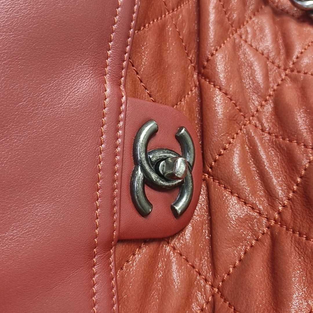 HAMPTONS CC Quilted Calfskin Red