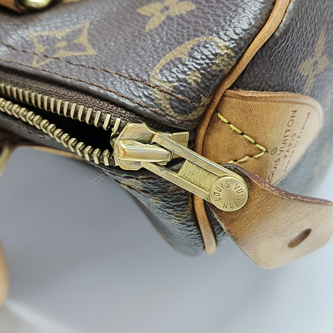 SPEEDY 25 Monogram Coated Canvas Brown