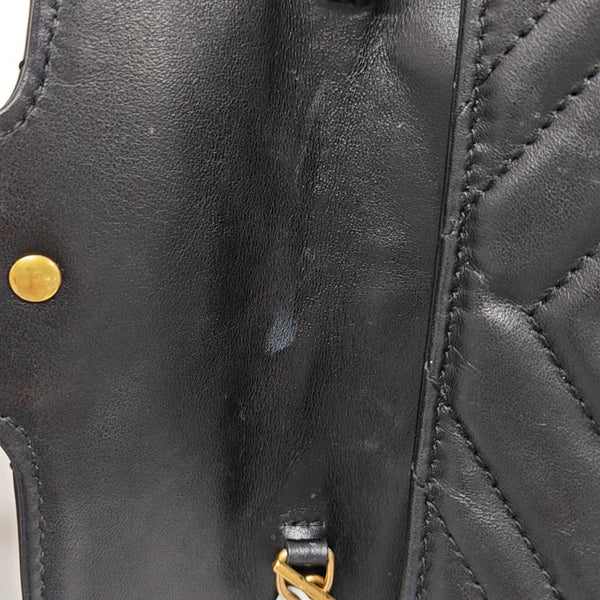 GG Marmont Mini Quilted Calfskin Black