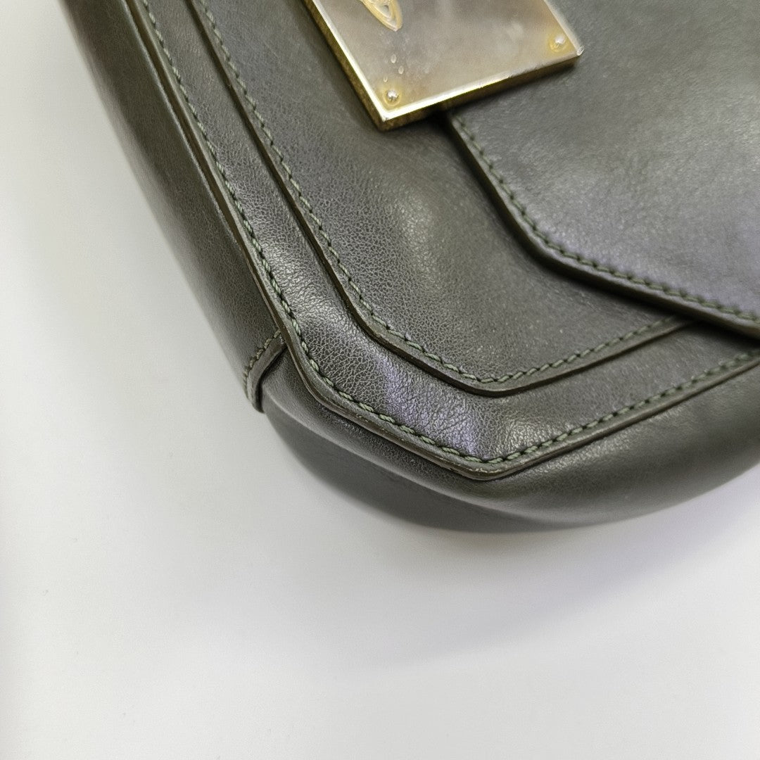 Calfskin Shoulder Bag Gray