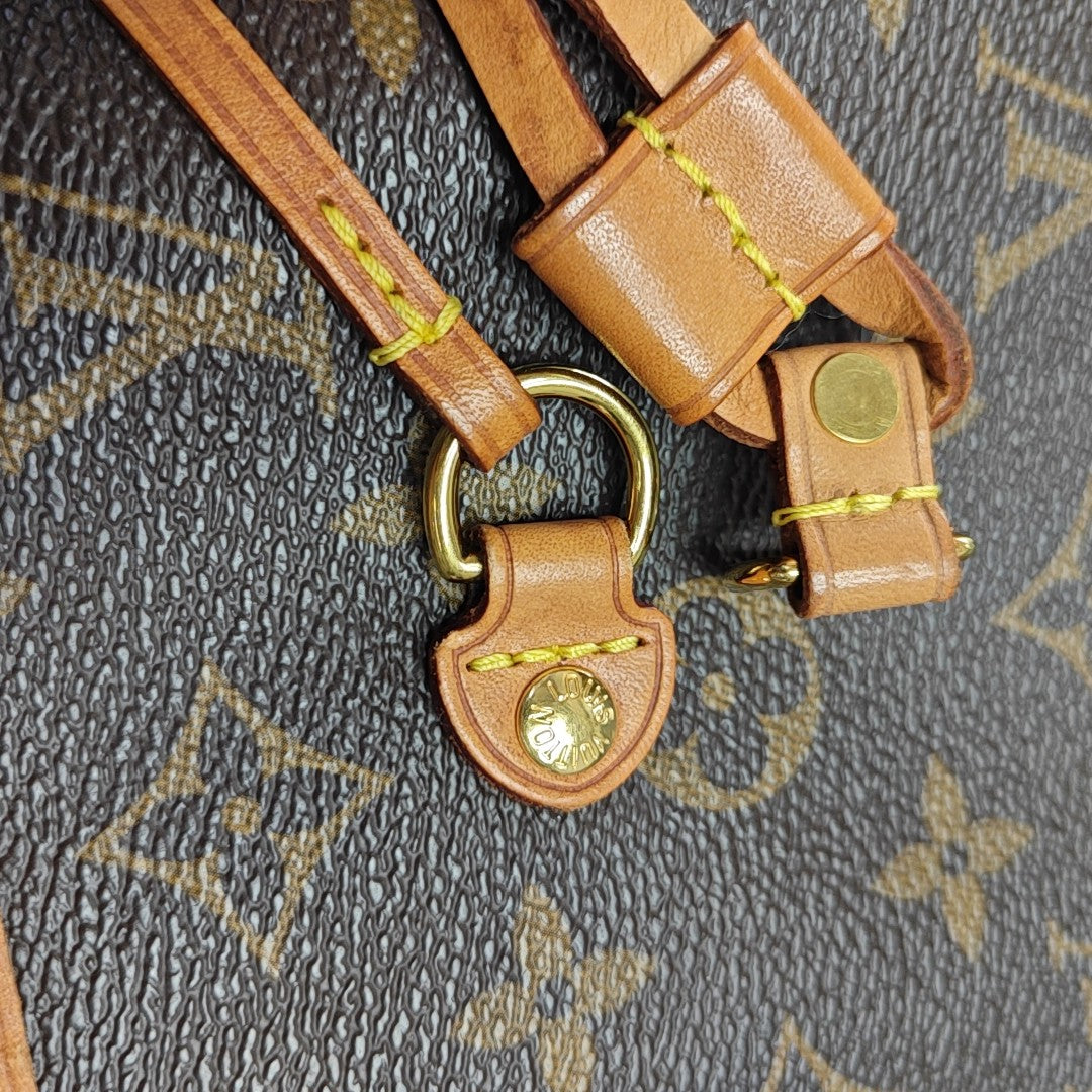 NEVERFULL MM Monogram Coated Canvas Brown