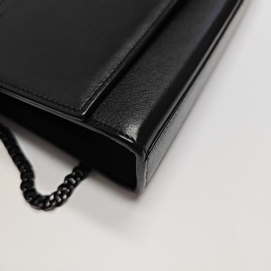 Calfskin Shoulder Bag Black