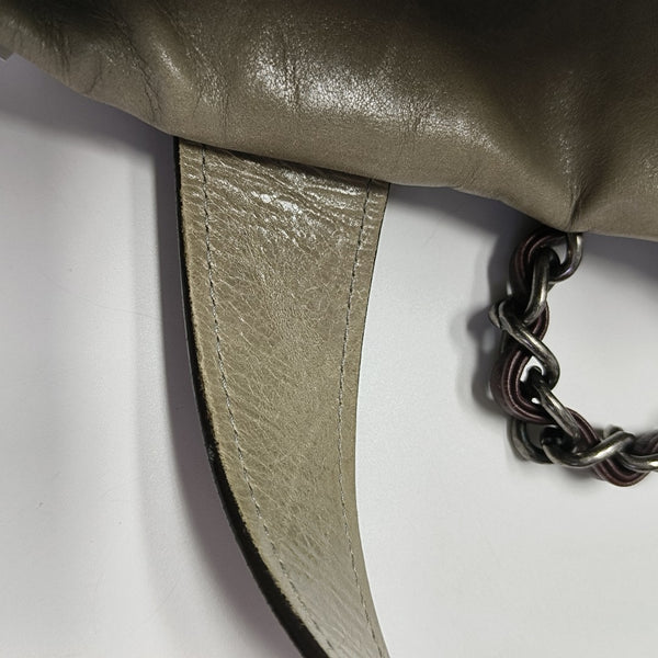 THE MIX Large Quilted Calfskin Gray