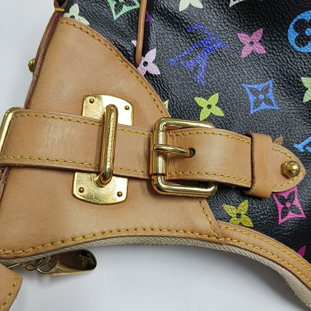 GRETA Monogram Coated Canvas Black