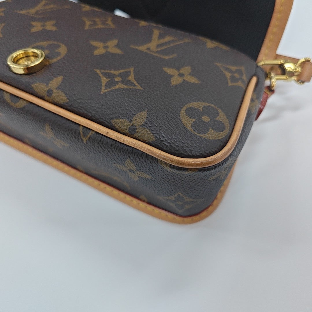 DIANE Nano Monogram Coated Canvas Brown