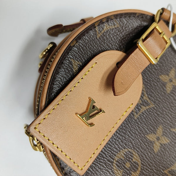 BOITE CHAPEAU Mini Monogram Coated Canvas Brown