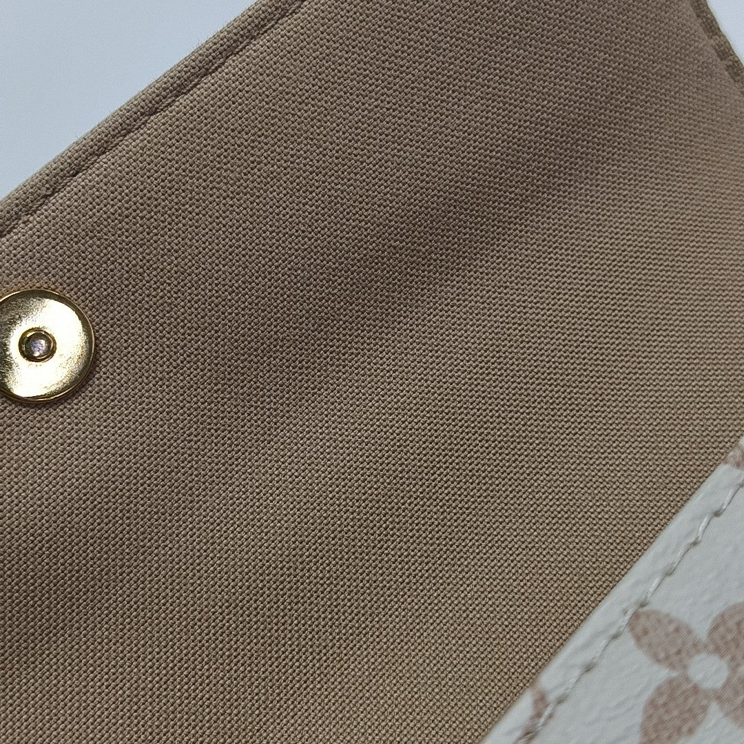 IVY Monogram Coated Canvas White