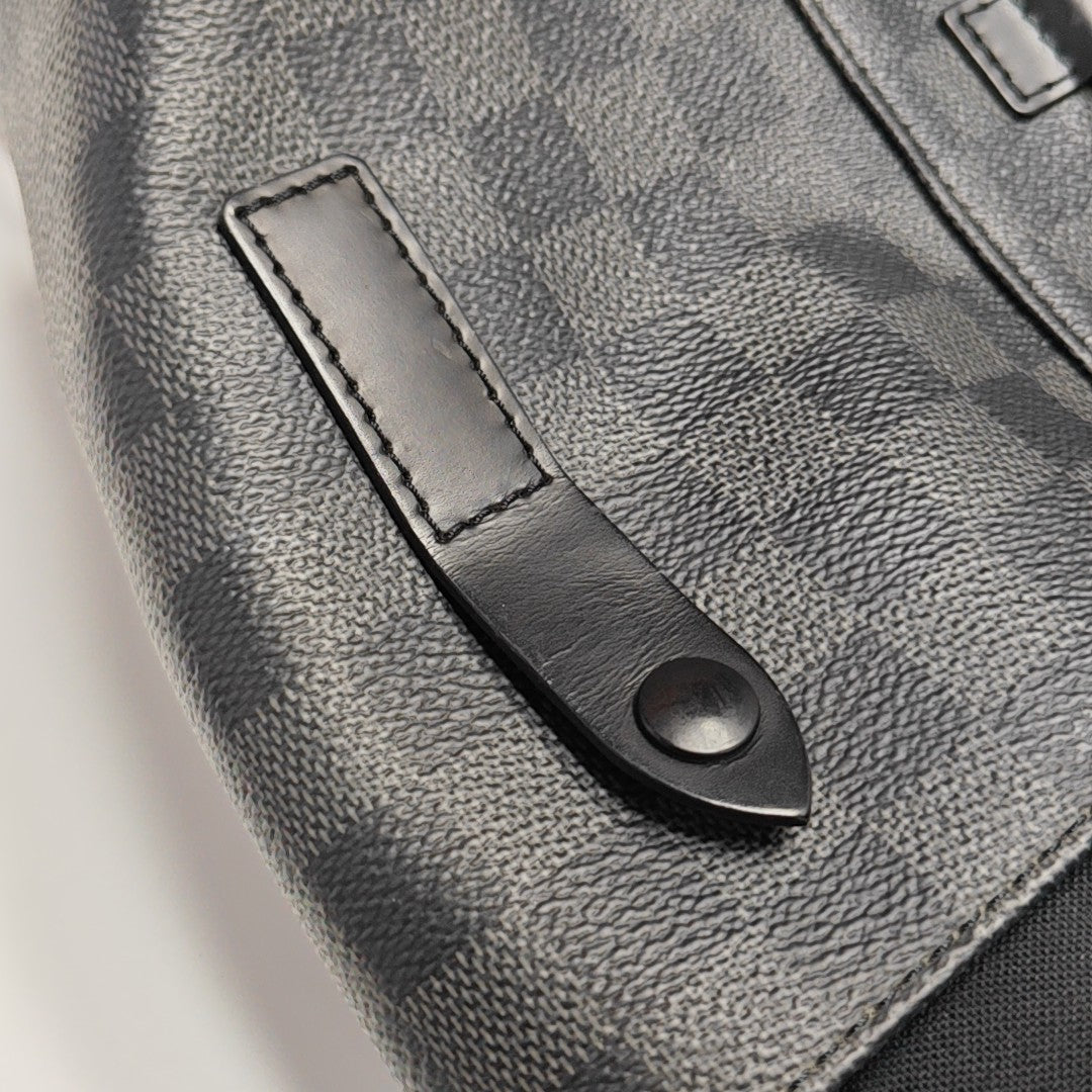 CHRISTOPHER MM Damier Graphite Coated Canvas Gray