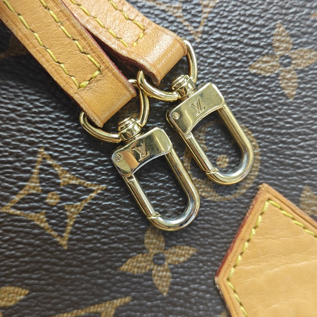 ALMA BB Monogram Coated Canvas Brown