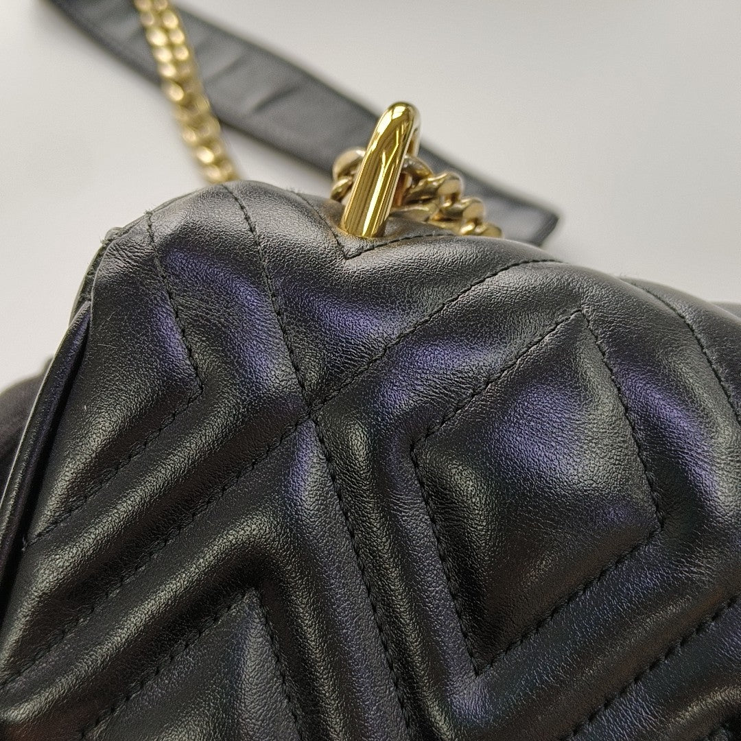 Quilted Calfskin Shoulder Bag Black