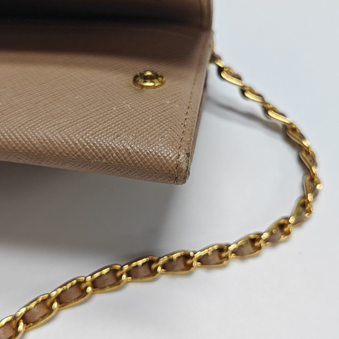 Mini Bag Saffiano Calfskin Beige