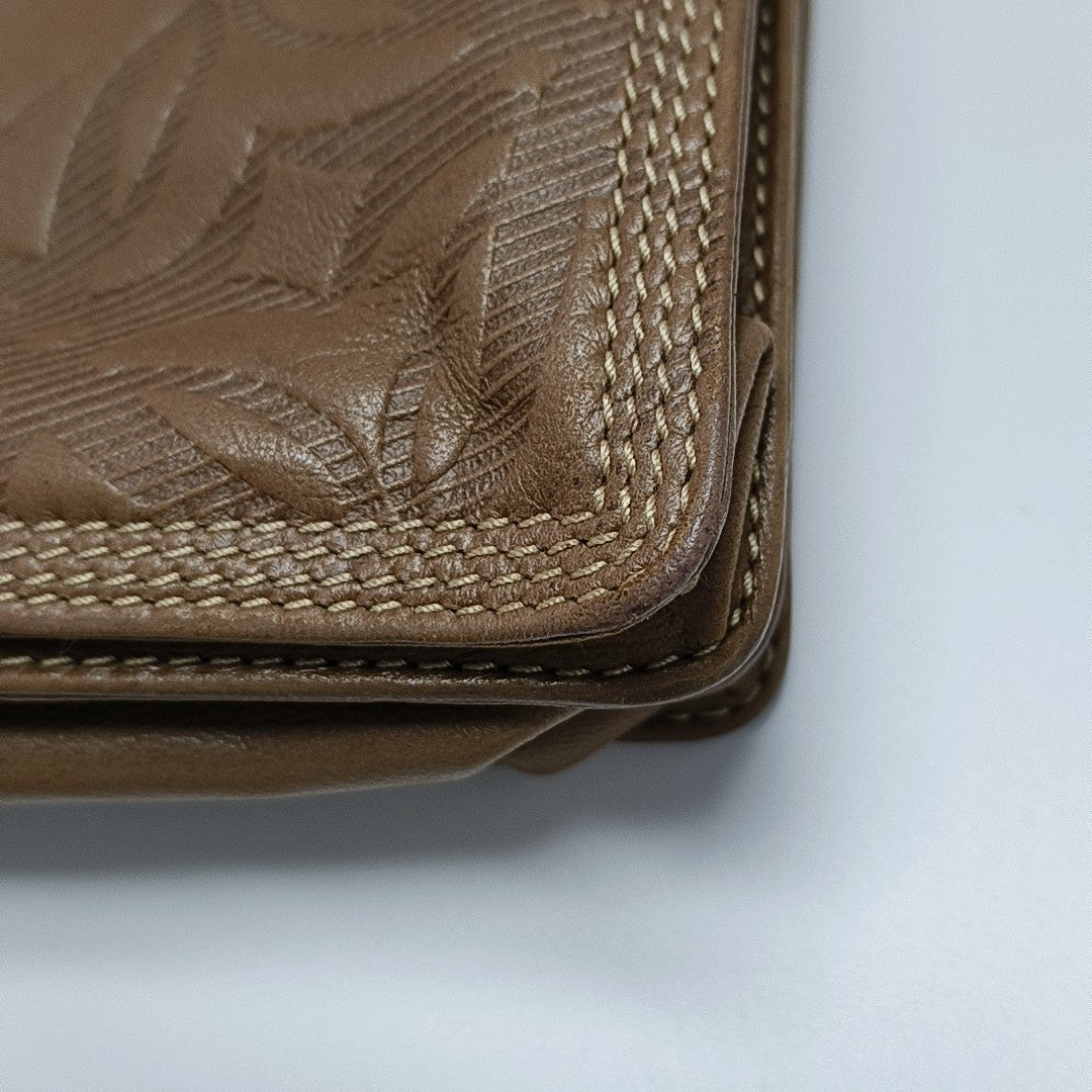 Lambskin Shoulder Bag Brown