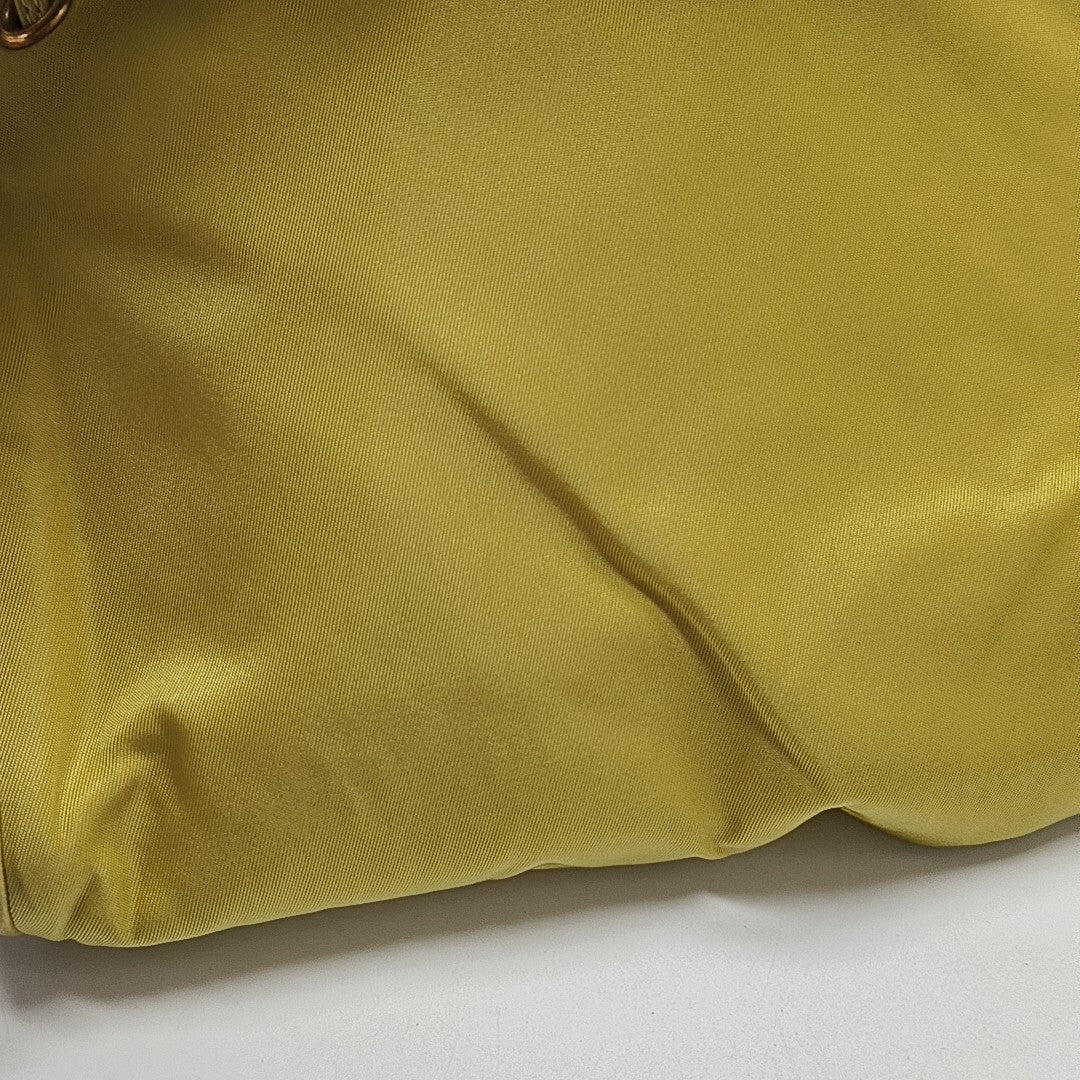 Nylon Top Handle Bag Yellow