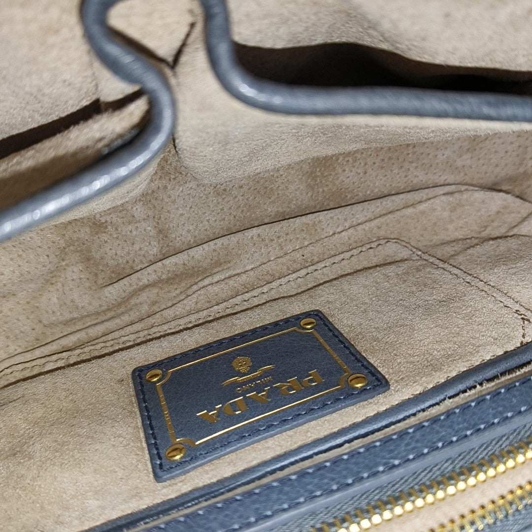 Calfskin Shoulder Bag Blue