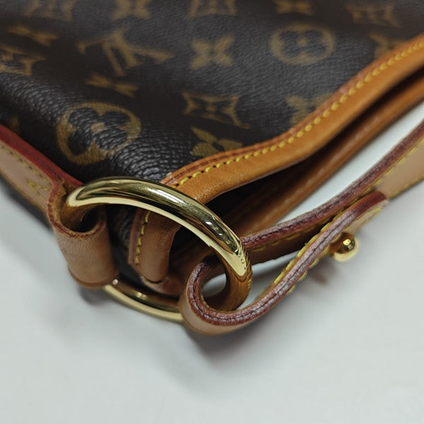 Monogram Coated Canvas Top Handle Bag Brown