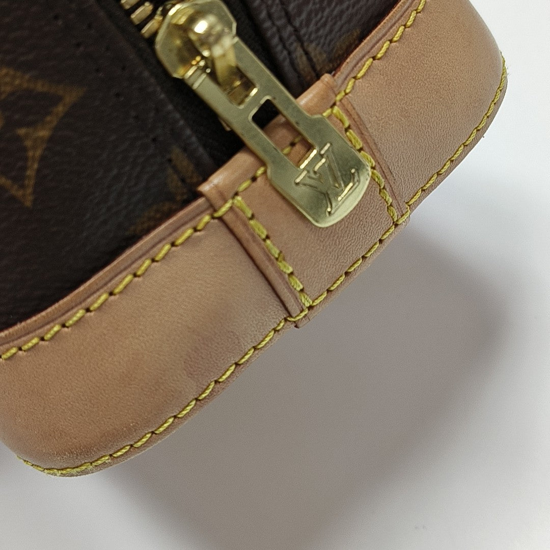 ALMA BB Monogram Coated Canvas Brown