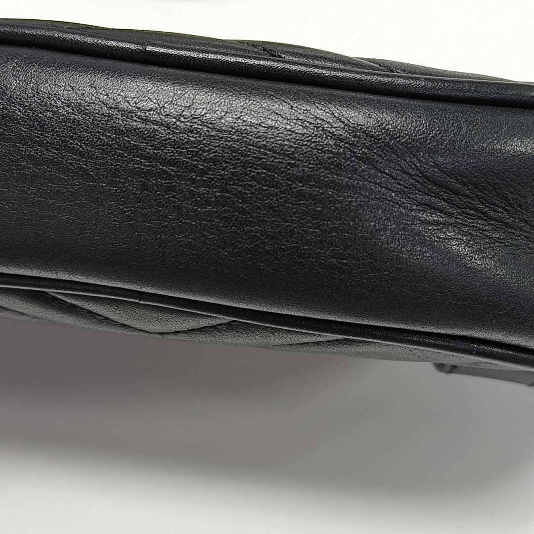 GG Marmont Super Mini Quilted Calfskin Black