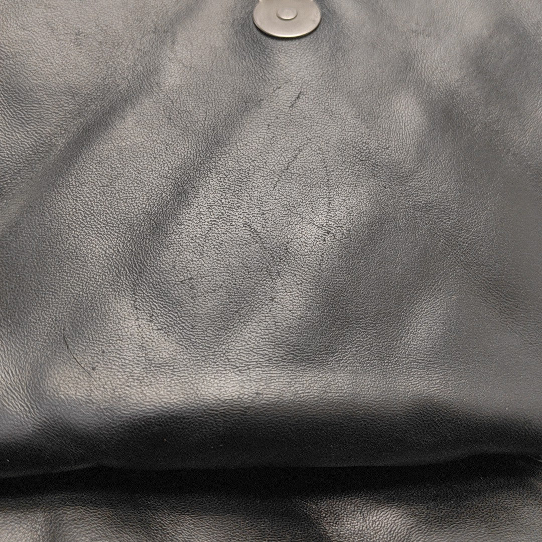 B. Medium Quilted Calfskin Black